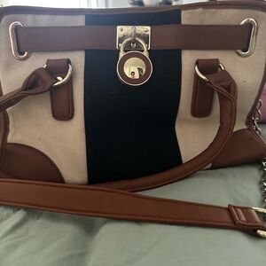Charming Charlie Tan and Black Shoulder Bag